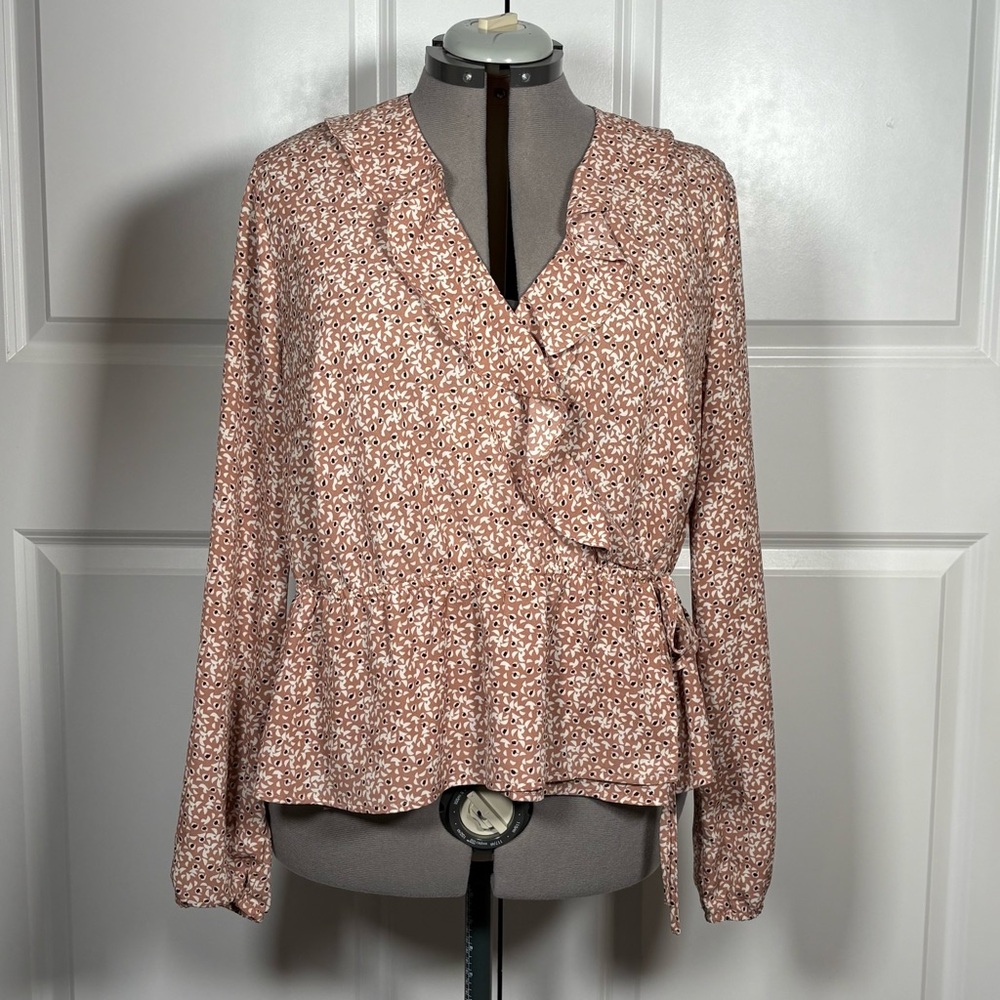 Vixbe Pink & White Pattern Blouse
